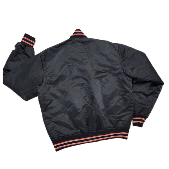VINTAGE 80s SAN FRANCISCO GIANTS JACKET, Black/Orange, Men's Small- Womens Med - Picture 4 of 8